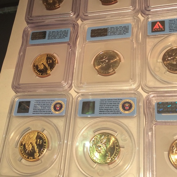 Valuable 20 ANACS & ICG Graded MS67 & Proof 70 Deep Cam Presidential Dollars Set - Picture 11 of 16